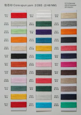 Anti Static Core Spun Yarn Breathable Acidproof Wear Resistant